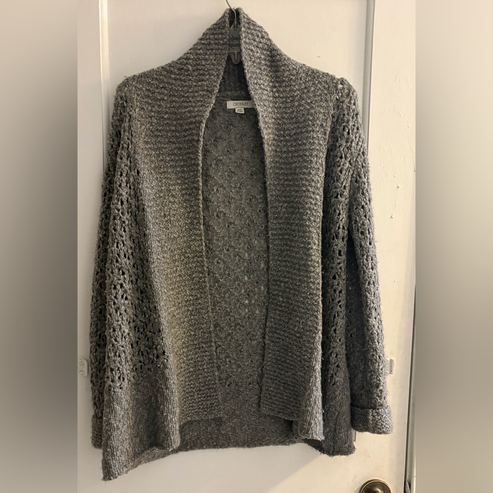 Crossley Organic Wool Alpaca Blend Cardigan Made in Italy Size Small